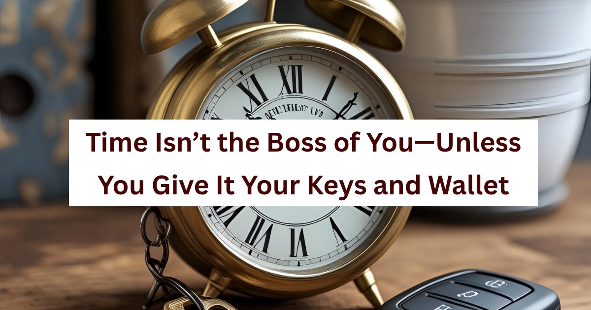 Time Isn’t the Boss of You—Unless You Give It Your Keys and Wallet